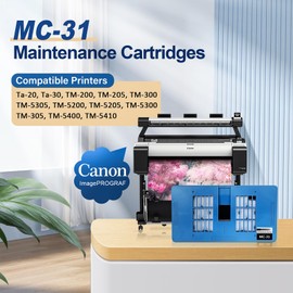 MC-31 Maintenance Cartridge Replacement for Canon Imageprograf TM-200 TM-205 TM-300 TM-305 TM-5200 TM-5205 TM-5300 TM-5305, Imageprograf Ta-20 and Ta-30 Printers (1 Pack)