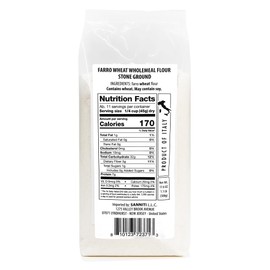 Sanniti Farro Wheat Wholemeal Flour, Stone Ground – 17.6 oz (500g) Bag – Premium Ancient Grain Flour, Product of Italy