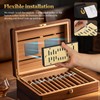 DXXULL High-end Cigar Humidifier, Rectangular Cigar Humidifier Regulator with Manual