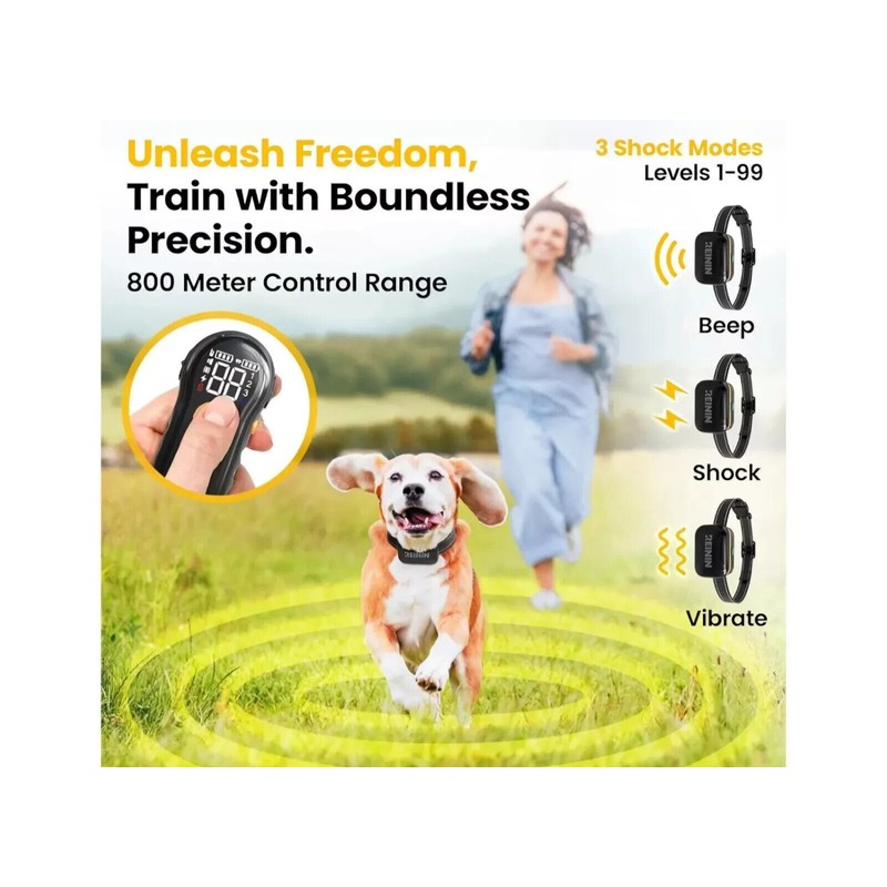 REININ Dog Training Collar with Remote 2625ft Range, Waterproof E