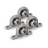 XiKe 4pcs KP005 Bore 25mm Zinc Alloy Pillow Block Bearing