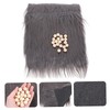 NUOBESTY Craft Faux Fur Fabric Wooden Balls Kit 1 Set