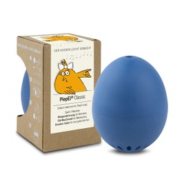 PiepEi Classic Blue - Singing Egg Timer for Cooking with - Egg Cooker for 3 Hardness Levels - Beep Egg with 3 Melodies - Funny Cooking Egg - Music Egg Timer - Brainstream