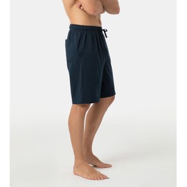 LAPASA 2 packs Men's Poly-cotton Lightweight Lounge Shorts M93 (M93 Heather Grey &Navy Blue, XX-Large)