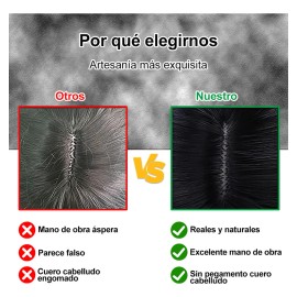 Peluca con Flequillo Natural de Cabello Negro Largo y Liso 60cm Yunduo