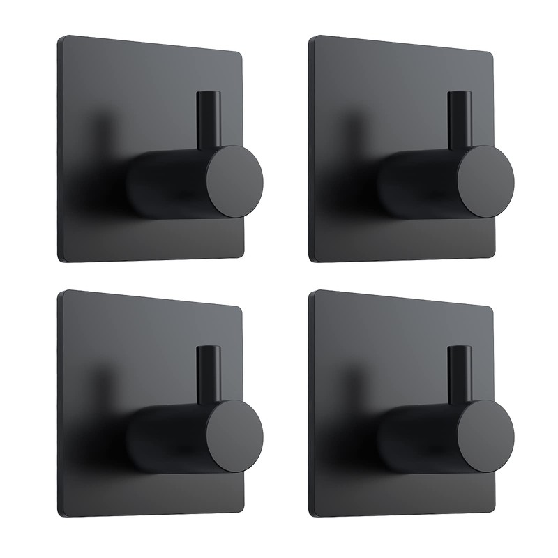 VIS'V Adhesive Towel Hooks, Waterproof Shower Wall Stick on Hooks,