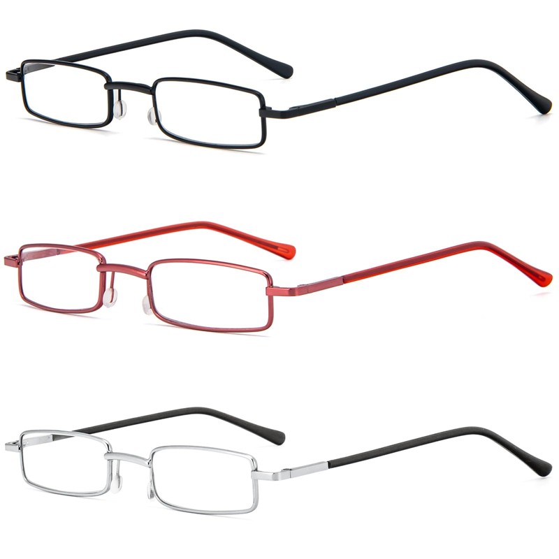 REAVEE 3 Pack Slim Pen Reading Glasses Small Tube Stylish