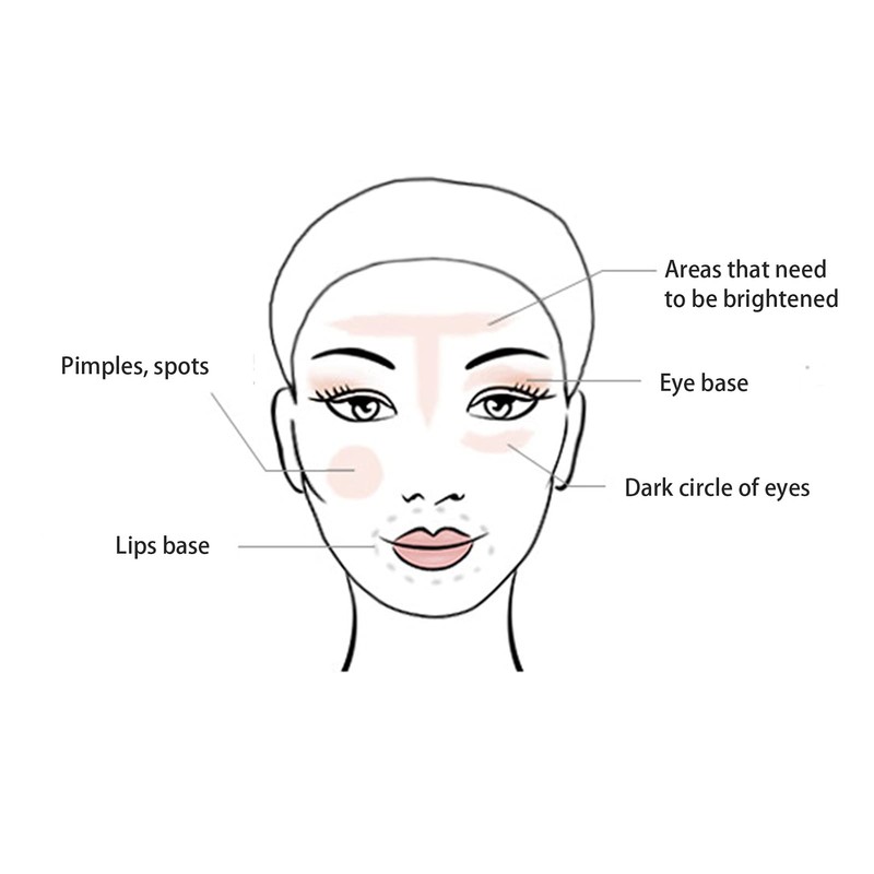 20 g Face Concealer, Cover Dark Circles, Waterproof, Brightening Concealer