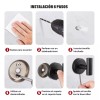 Burkey Set De Accesorios Para Baño Juego Toallero Bano Negro