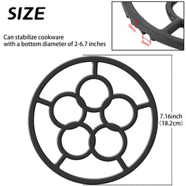 Gas Ring Reducer(New Upgrade), Non Slip Iron Gas Stove Cooker Ring Reducer for Gas Stovetop Espresso Maker, Coffee Moka Pot(Pentacyclic type)