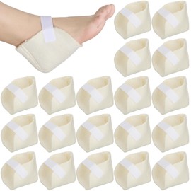 Sosation 8 Pairs Heel Protectors Sheepskin Heel Protectors for Sores Soft Cushions Pads for Boot Ankle Foot, Adjustable