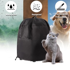 Air Compressor Cover,Outdoor Waterproof Heavy Blowing Air Compressors Covers with Handle,Fit for CRAFTSMAN,PORTER-CABLE,DEWALT 6 Gallon Portable Pancake Oil-Free Air Compressor (Black, 19*18in)