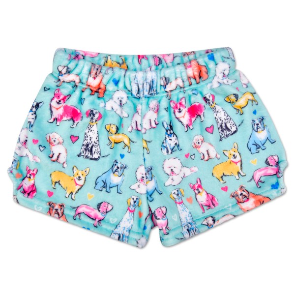 iscream Big Girls Playful Print Silky Soft Plush Shorts -