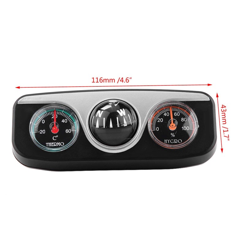 Multifunctional Compass, Dash Mount Compass, 3 in 1 Car Truck