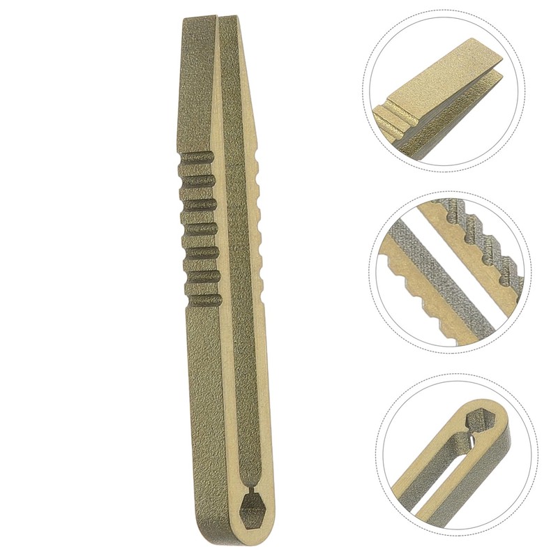 WOONEKY Camping Accessories Titanium Tweezer Mini Tool Portable Outdoor Tool
