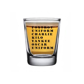 Rogue River Tactical Funny Foxtrot You Shot Glass Gift For Military Veteran Acronym Joke