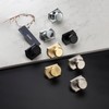 STARPY 6 Pack Pismo Doorknobs with Lock for Bath &