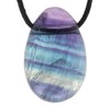 Lebensquelle Plus Fluorite Multicoloured Drop Pendant | Drilled Tumbled Stone