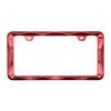 Creathome 3D Curly Wave Pattern Shining Red License Plate Frame