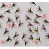 Nikko Tenkara Hook & Upside Down Hook Set (Red Body,
