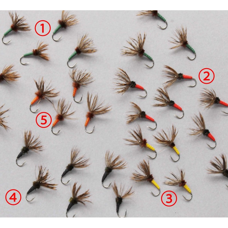 Nikko Tenkara Hook & Upside Down Hook Set (Red Body,
