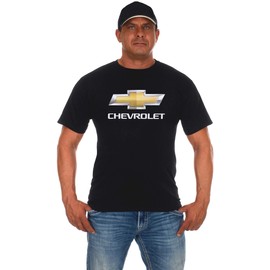 JH DESIGN GROUP Men's Chevy Bow Tie Black Crew Neck T-Shirt (X-Large, Black)