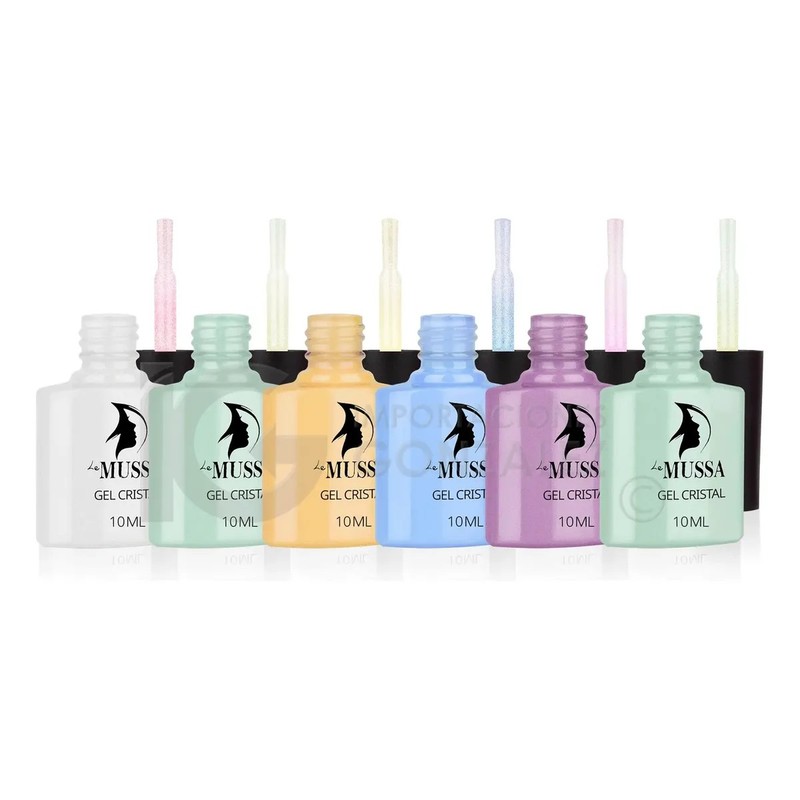 Gama De Gel Mussa Efecto Reflectivo 6 Esmaltes Para Uñas
