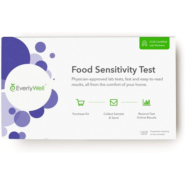 Everlywell Food Sensitivity Test - Learn How Your Body Responds to 96 Different Foods - at-Home Collection Kit - CLIA-Certified Labs - Ages 18+ (Not Available in NY, NJ, RI)
