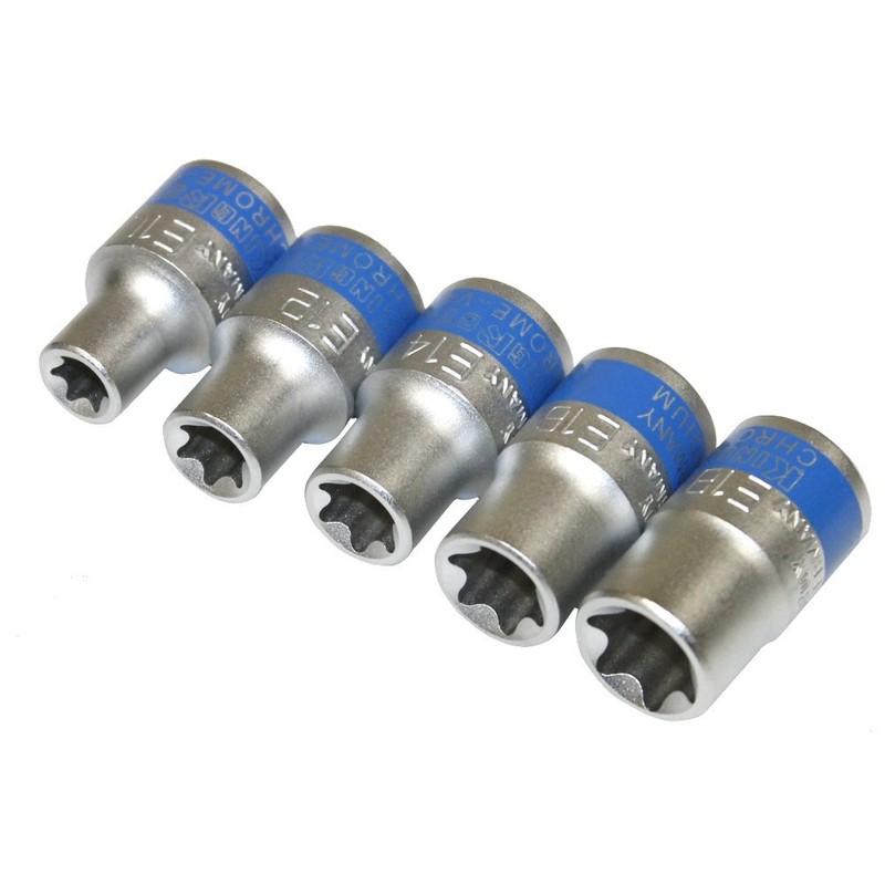 Aerzetix C1946 E10/E12/E14/E16/E18 E-Torx Female Sockets