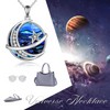 tar Moon Necklace Sterling Silver Galaxy Space Saturn Pendant Abalone