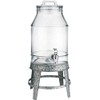 Classic Ice Cold Clear Glass Mason Jug Drink Beverage Dispenser