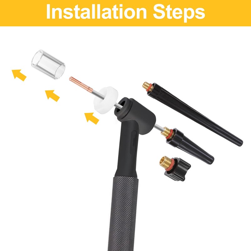 HARFINGTON 43pcs Tig Torch Kit for WP-9, WP-20, WP-25 with