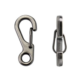 QWORK® 2.5 cm Mini Carabiner Quick Release Keyring Clip for Traveling Camping Hiking Keychains Backpacks DIY Crafts (20pcs Gray)