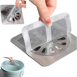 Shower Drain Cover Hair Catcher - 20 Pcs Disposable Hair Drain Stickers Shower Drain Mesh Stickers, Bathroom, Laundry, Bathtub, Kitchen, Sink, for Human and pet Hair (20)