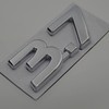 Chrome 3.7 Fender Side Boot Emblem Badge Decal for infiniti
