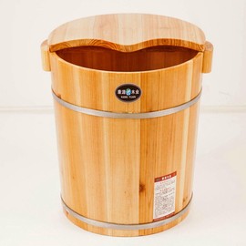 Hinoki 히노끼 족욕통 습식 가정용 족탕기 편백나무 [높이 40 나무통 뚜껑 안마기] Hinoki Foot Bath Bowl Wet Home Foot Bath Cedar Wood [Height 40 Wooden Barrel Lid Massager]
