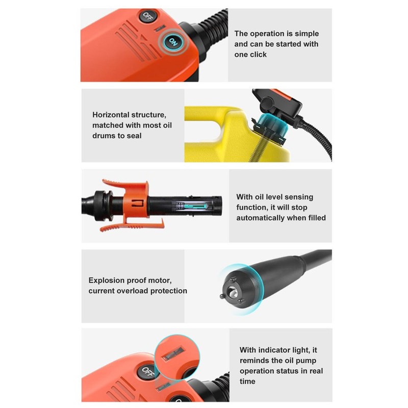 Fuel Transfer Pump Electric Oil Extraction Pump High Speed Siphon