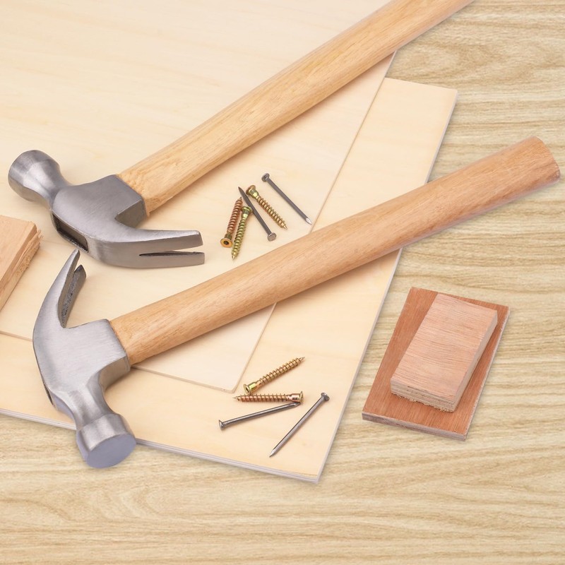 5 Packs 26 OZ Claw Hammer with Wood Handle, Perfect