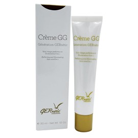 Gernetic GG Cream - Crema hidratante coloreada perfeccionadora 6 en 1 con péptidos, fórmula restauradora, protección UV, 1.0 fl oz/1 oz