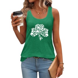 Zeagoo ST Patricks Day Tops for Womens Summer Tank Top Flowy Scoop Casual Cute Basic Trendy Shirt