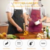 Tosewever Canvas Cross Back Chef Cotton Aprons for Men Women