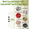 GAIVEK 100 Pcs Natural Wood/Bamboo Golf Tees 70mm, Durable Biodegradable