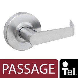 Tell Manufacturing Standard Duty Commercial Passage Lever with a Cylindrical Latch, Tested ANSI Grade 2, Certified UL 3 Hour Rating, ADA Compliant, T Strike, Cortland LC2600 Series