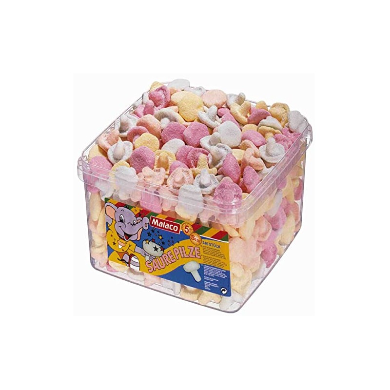 Red Band Sour marshmallow Mushrooms 240 Pieces (720g)