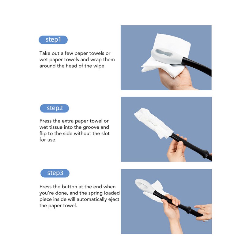 Elderly Toilet Aid Long Reach Non Bending Toilet Paper Picker