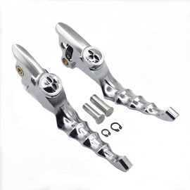 1Pair CNC Brake Clutch Levers Compatible with Harley Touring and Trike Models 2008-2013 Road King 2008-2016 (Chrome)
