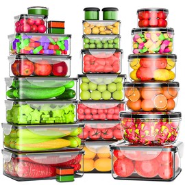 54 Pcs Food Storage Containers with Lids Airtight, (27 Containers &27 Lids) Reusable BPA-Free Plastic Food Containers for Kitchen Organization, Leak Proof Freezer/Microwave Safe Meal Prep Lunch Boxes