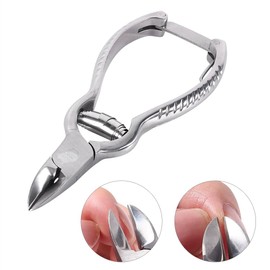 Barrel Spring Toenail Clipper, Professional Stainless Steel Toe Finger Cuticle Nipper Manicure Chiropody Cutter for Thick and Ingrown Toenails