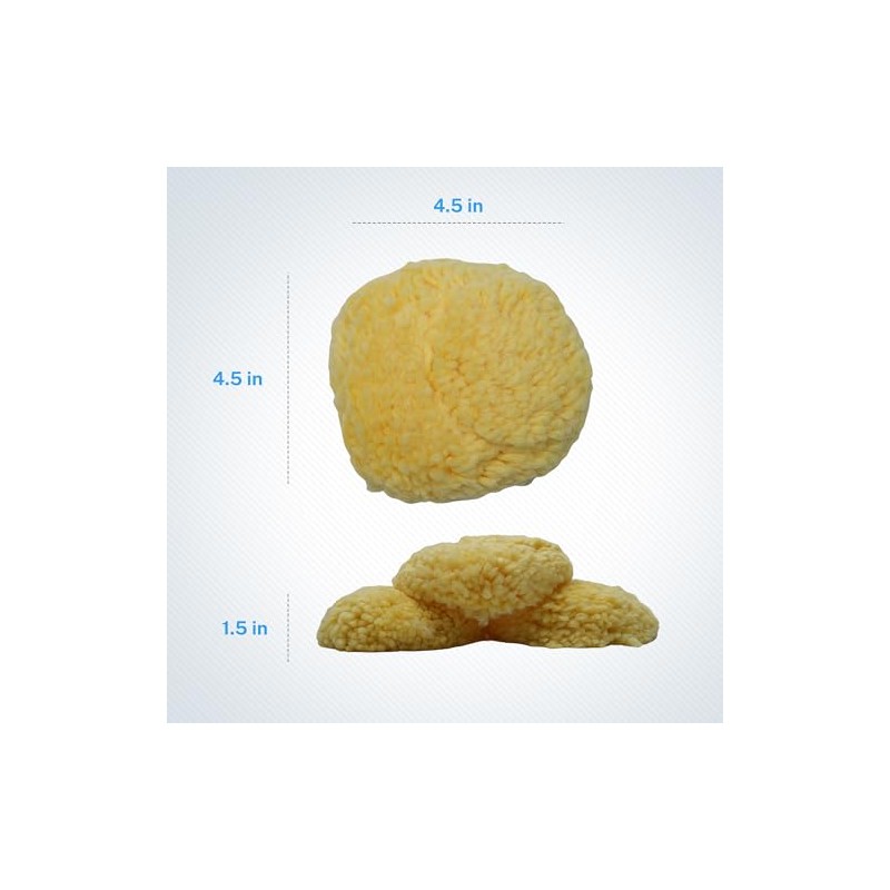 SM Arnold Spin Brite™ Professional Auto Detailing 3-1/2" Wool Yellow