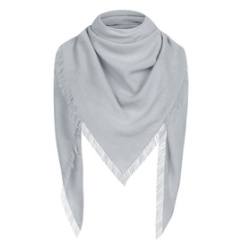 MELLIEX Women's Triangular Scarf, Thin Knitted Scarf, Warm Soft Triangle Neckerchief, Shoulder Scarf for Autumn and Winter, gray